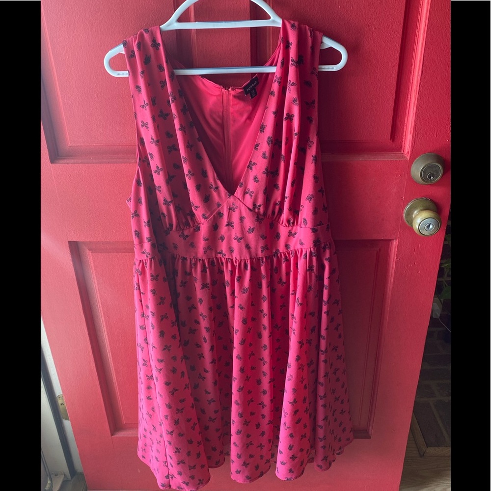 Pink & Black Torrid Butterfly Dress